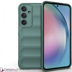 Magic Shield guminis dėklas - žalias (Samsung A55 5G)